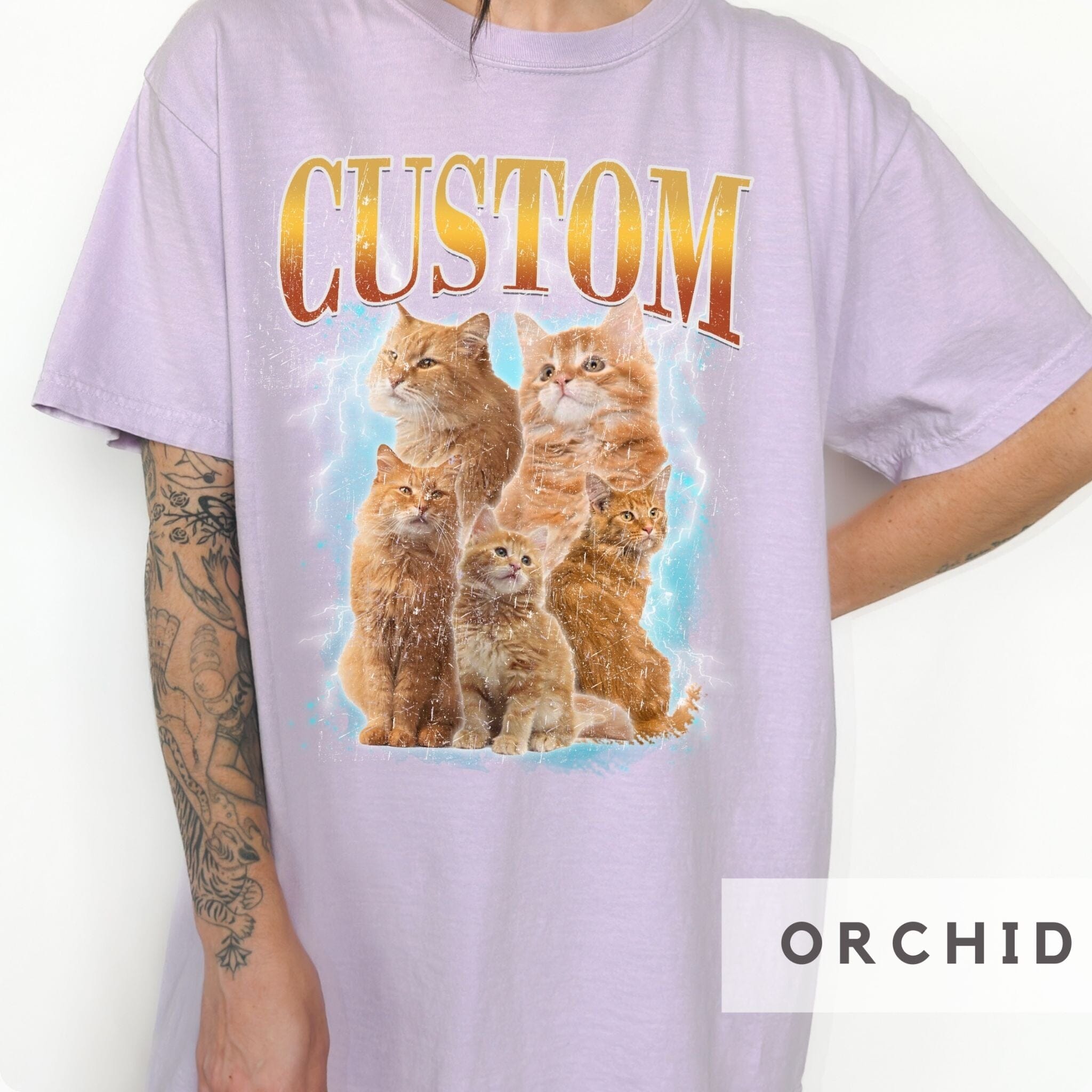 Custom Comfort Colors Vintage Pet Shirt - Pet Photo + Name