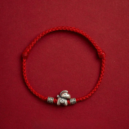 Luck Aura 🐎 999 Sterling Silver Braided Bracelet – Year of the Horse Edition (Harmony • Strength • Good Wishes)