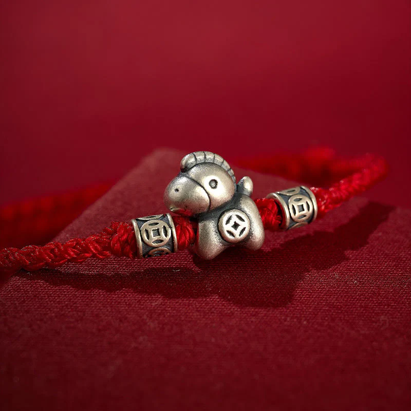Luck Aura 🐎 999 Sterling Silver Braided Bracelet – Year of the Horse Edition (Harmony • Strength • Good Wishes)