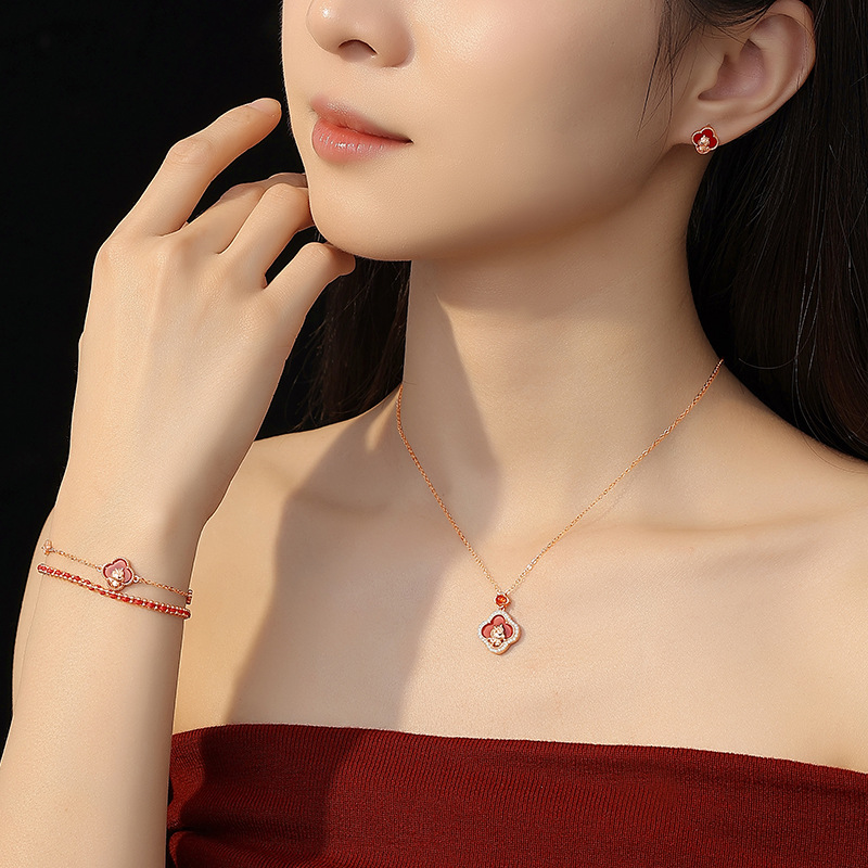 Luck Aura 925 Sterling Silver Horse-Year Red Agate Bracelet – Confidence • Momentum • Balance