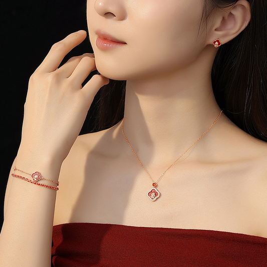 Luck Aura 925 Sterling Silver Horse-Year Red Agate Bracelet – Confidence • Momentum • Balance