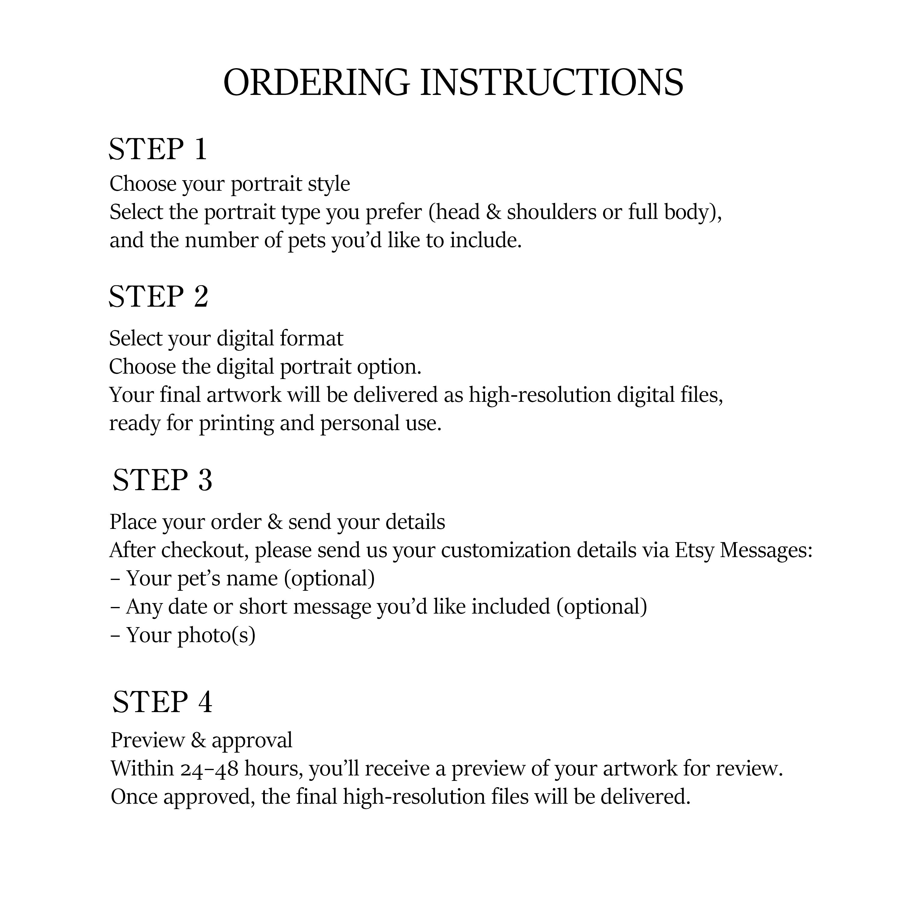 Custom Pet Portrait | Personalized Dog or Cat Art, Framed Print Option