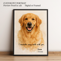 Custom Pet Portrait | Personalized Dog or Cat Art, Framed Print Option