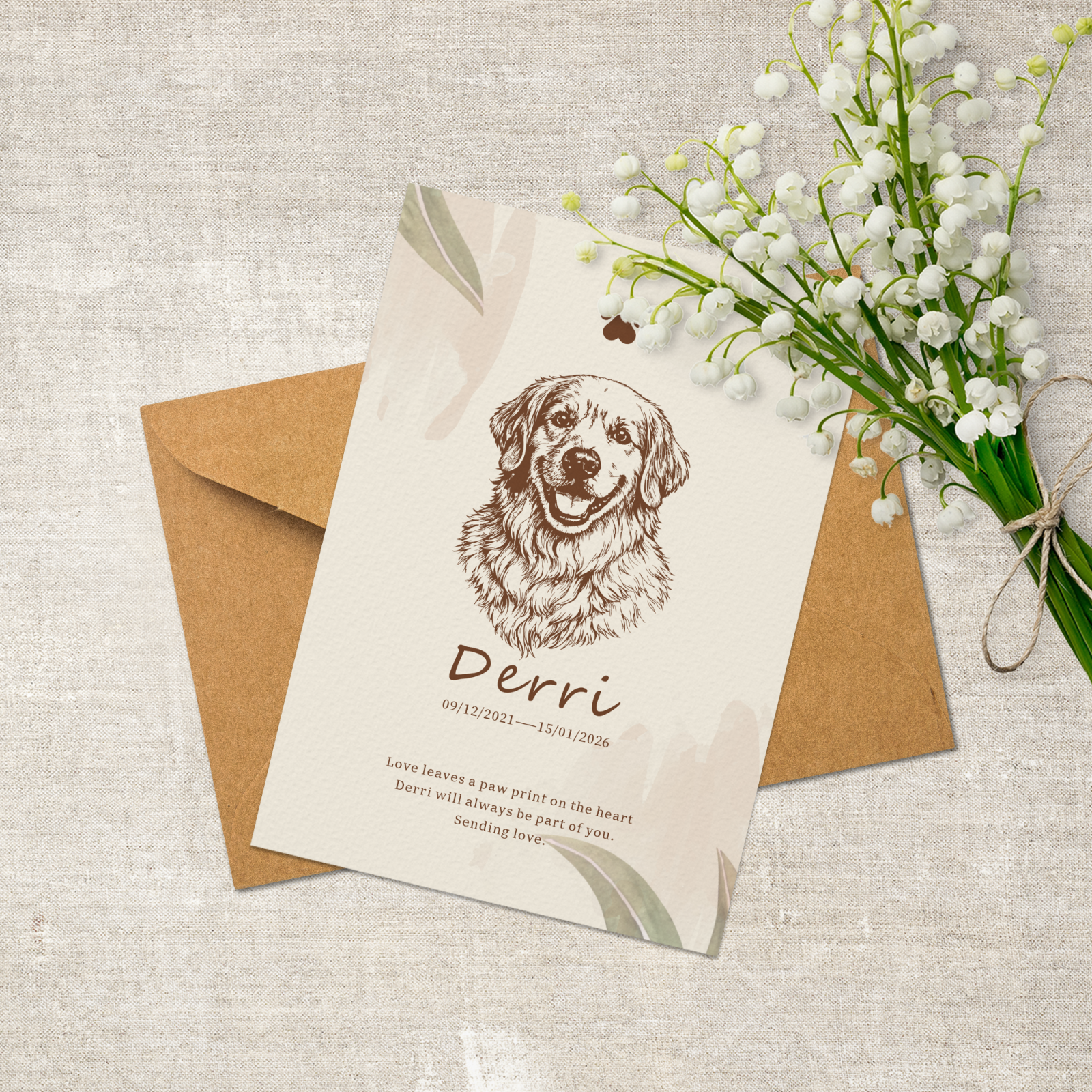 Custom Pet Sympathy Card from Photo, Personalized Memorial Card with Message, Digital or Printed Option