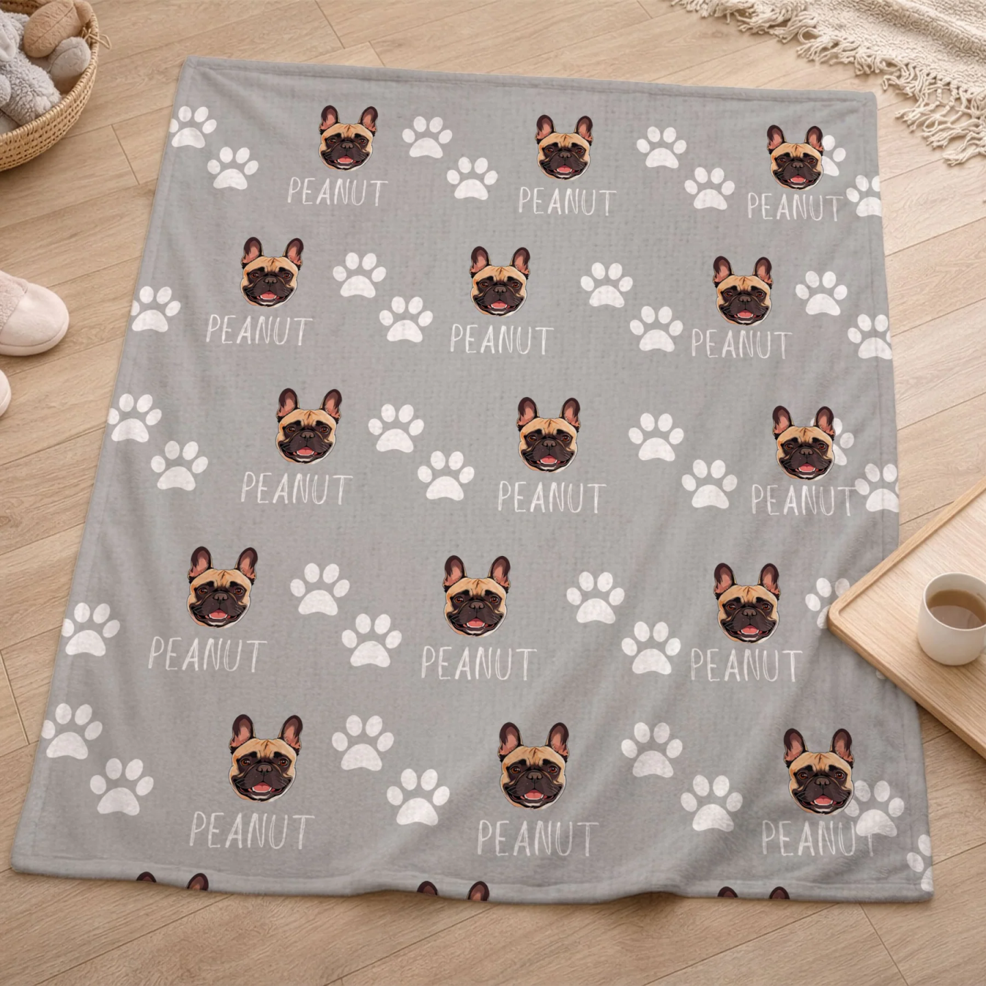 Custom Pet Color Blanket - Pet Photo + Name