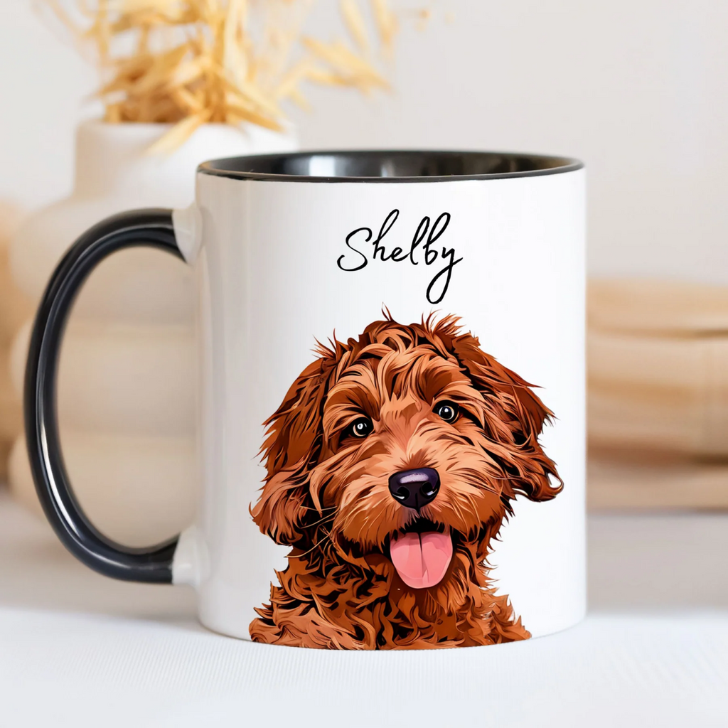 Custom Pet Photo Mug – Personalized Ceramic Mug with Your Dog or Cat Photo