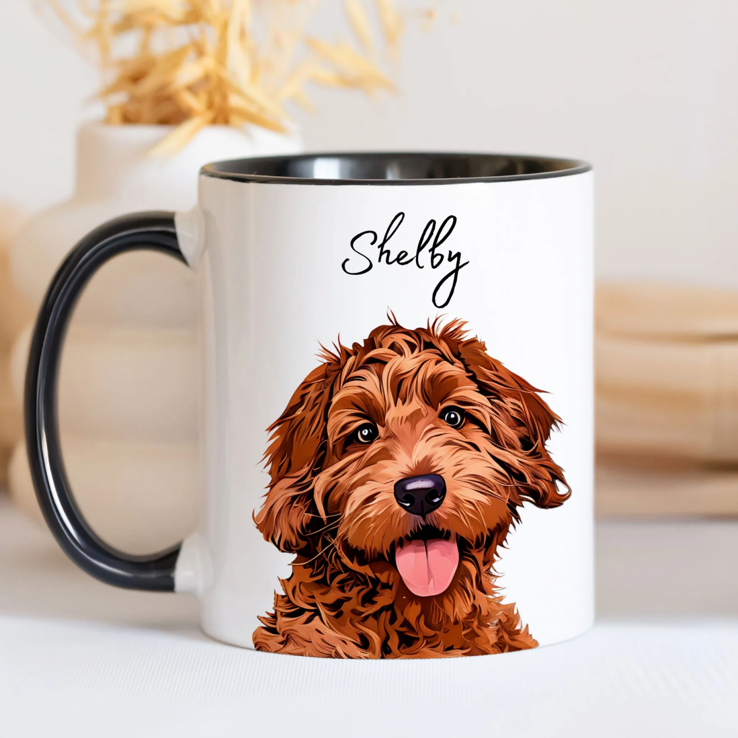 Custom Pet Photo Mug – Personalized Ceramic Mug with Your Dog or Cat Photo