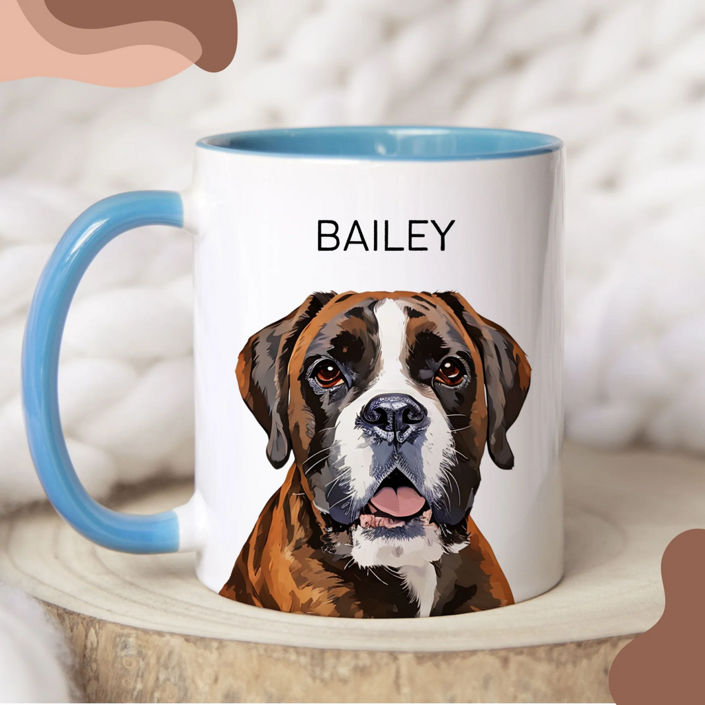 Custom Pet Photo Mug – Personalized Ceramic Mug with Your Dog or Cat Photo