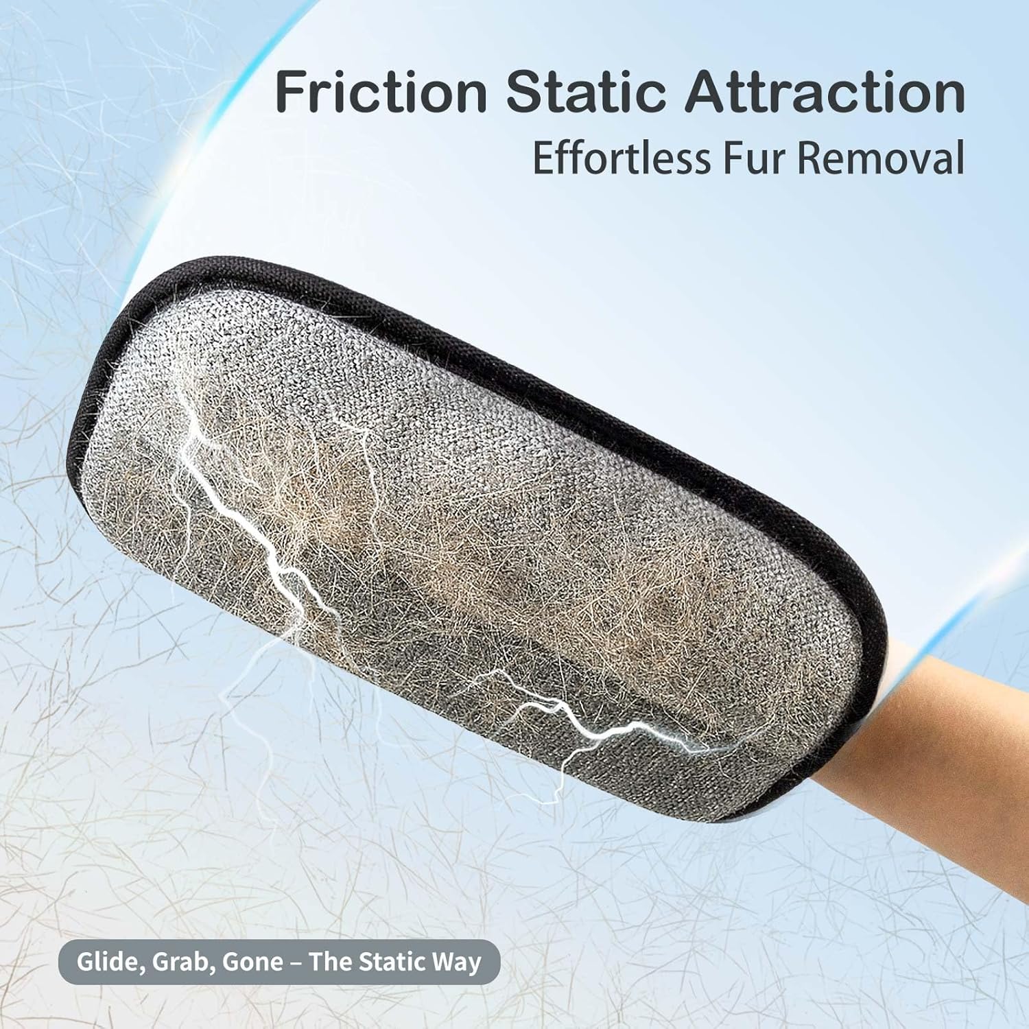 Premium Pet Hair Removal Glove - Reusable Electrostatic Pet Grooming Tool for Clothes, Sofa, Carpet & More | Larger Size & Better Grip