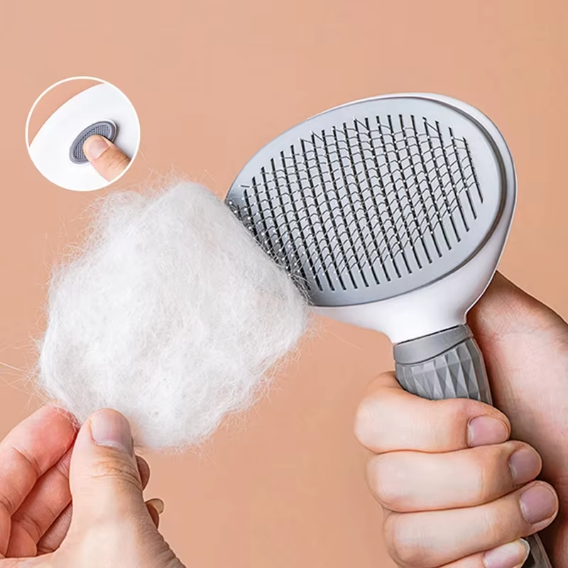 Premium Self-Cleaning Pet Hair Remover Brush – One-Click Fur Release for Dogs & Cats