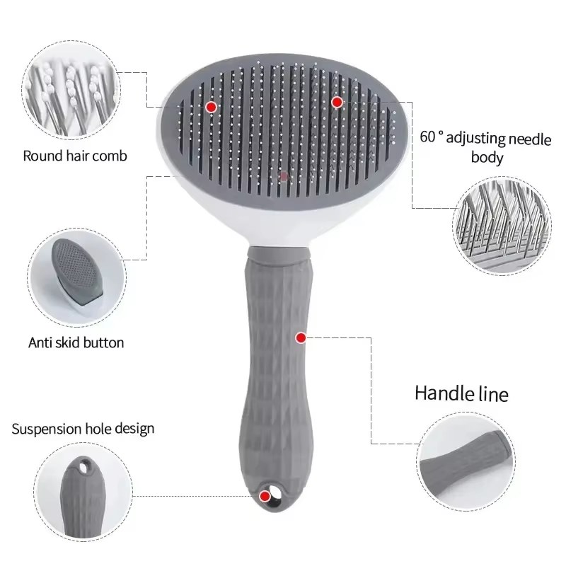 Premium Self-Cleaning Pet Hair Remover Brush – One-Click Fur Release for Dogs & Cats