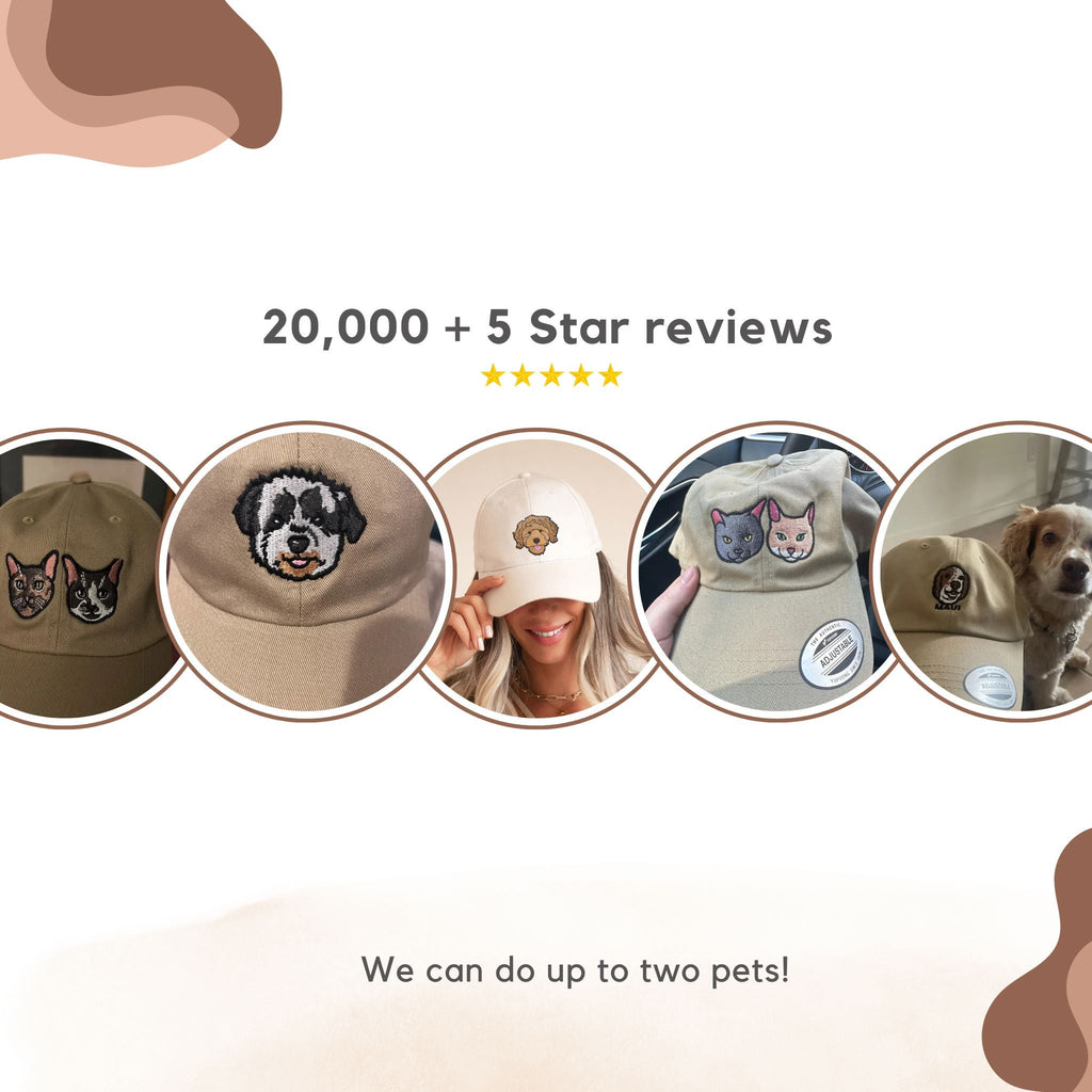Custom Embroidered Pet Hat  - Pet Photo