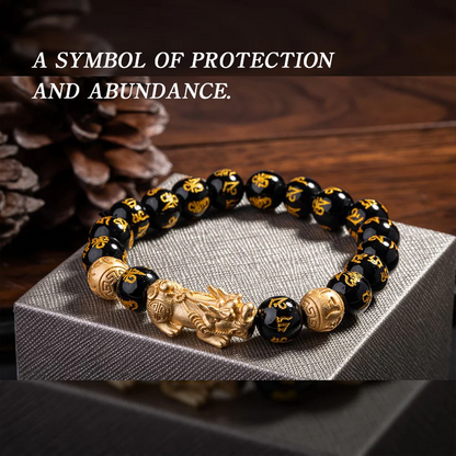 Pixiu Black Obsidian Bracelet for Wealth (Wealth • Protection • Bundance)