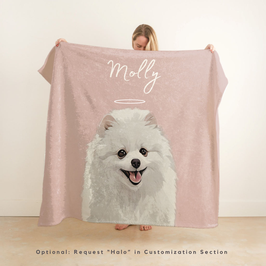 Custom Pet Color Blanket - Pet Photo + Name
