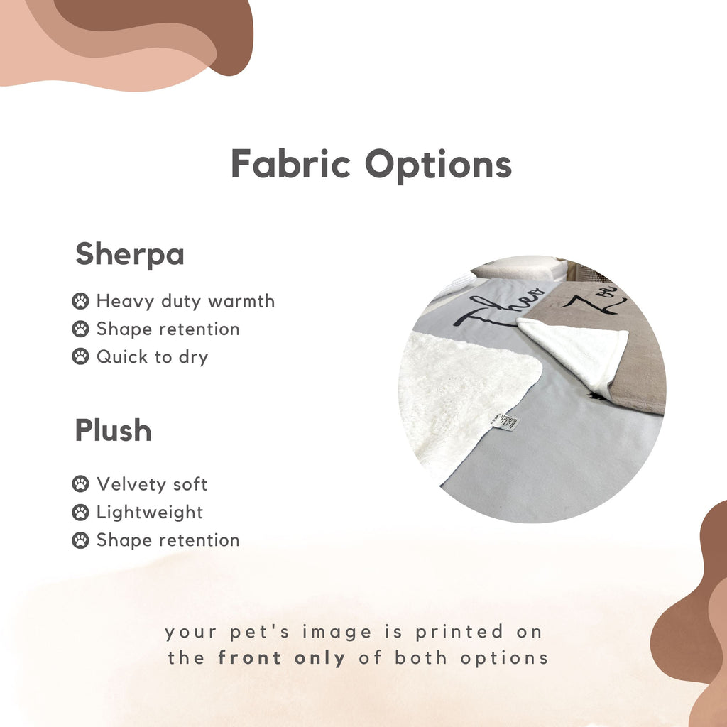 Custom Pet Color Blanket - Pet Photo + Name