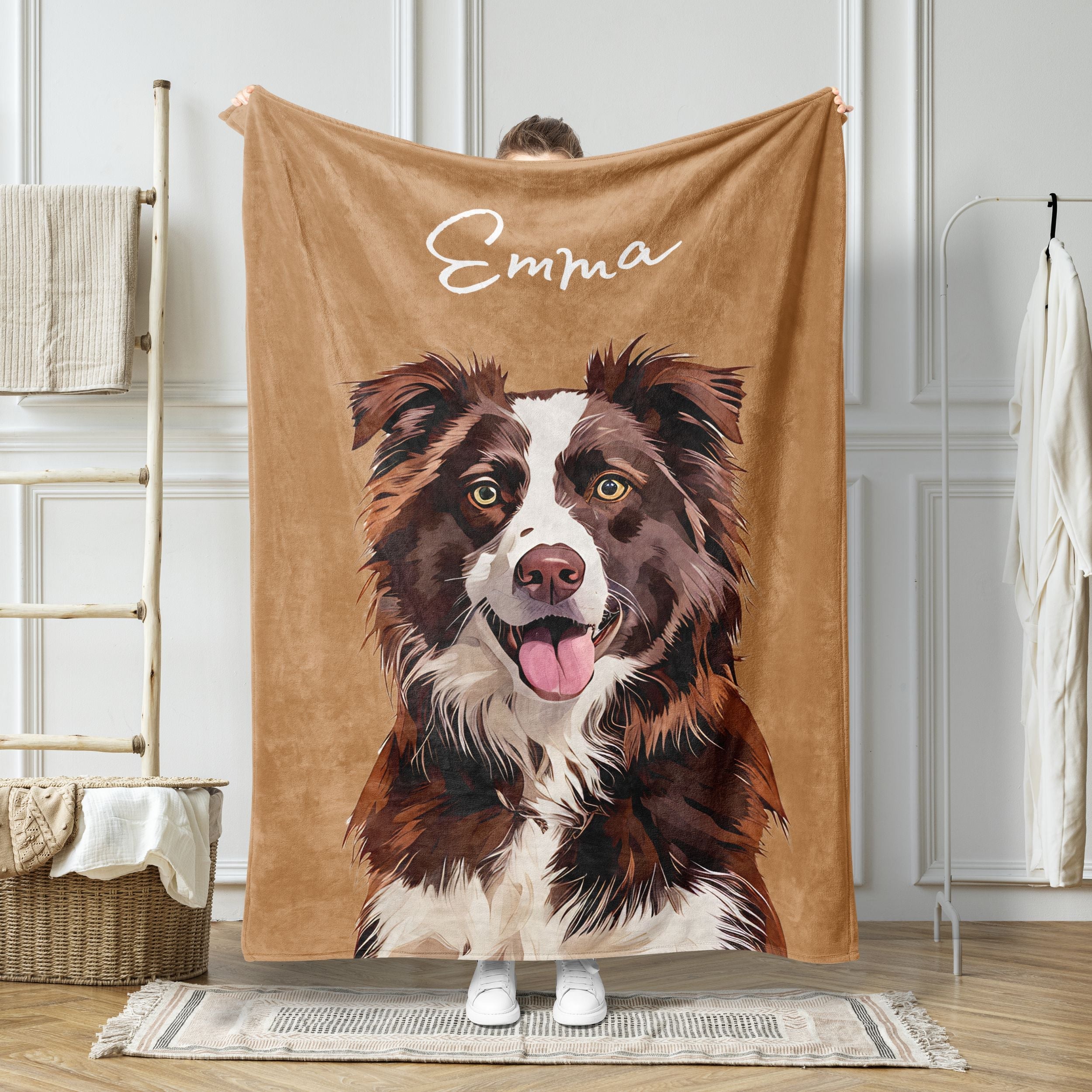 Custom Pet Color Blanket - Pet Photo + Name
